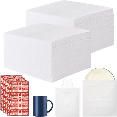 120 PCS تعبئة للمستلزمات المتحركة ، 100 Pack Foam Pouches 8 x10 "، مع 50 ملصقًا هشًا ، حقيبة رغوة وسادة لتحريكها ، نقل التعبئة ، مستلزمات التخزين in Saudi Arabia