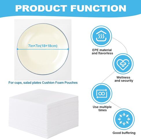 120 PCS تعبئة للمستلزمات المتحركة ، 100 Pack Foam Pouches 8 x10 "، مع 50 ملصقًا هشًا ، حقيبة رغوة وسادة لتحريكها ، نقل التعبئة ، مستلزمات التخزين in Saudi Arabia