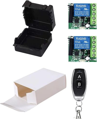 433mhz Remote, 12v Remote Control Switch, DC 12V 1CH 433Mhz RF Wireless Relay Module Remote Control Momentary Switch Transmitter and Receiver for Entrance Control, Car Light 164ft Long Range in Saudi Arabia