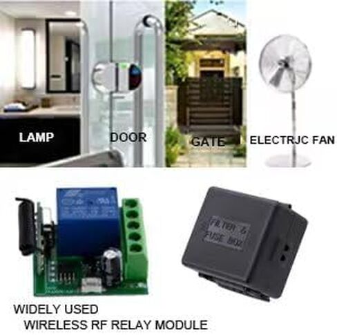 433mhz Remote, 12v Remote Control Switch, DC 12V 1CH 433Mhz RF Wireless Relay Module Remote Control Momentary Switch Transmitter and Receiver for Entrance Control, Car Light 164ft Long Range in Saudi Arabia