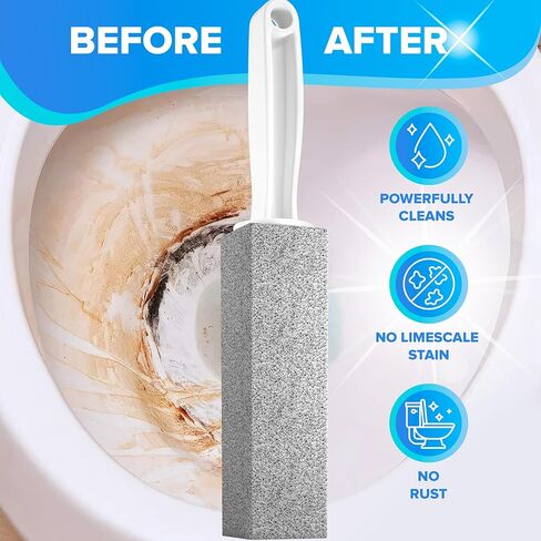 Disiwene Pumice Cleaning Stone مع مقبض مرحاض وعاء منظف مزيل حلقة ماء إلى الحمام/المسبح/المطبخ/تنظيف الأسرة (4 ، 4 عبوات مع المقبض) in Kuwait