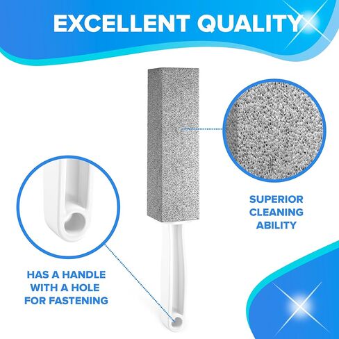 Disiwene Pumice Cleaning Stone مع مقبض مرحاض وعاء منظف مزيل حلقة ماء إلى الحمام/المسبح/المطبخ/تنظيف الأسرة (4 ، 4 عبوات مع المقبض) in Kuwait