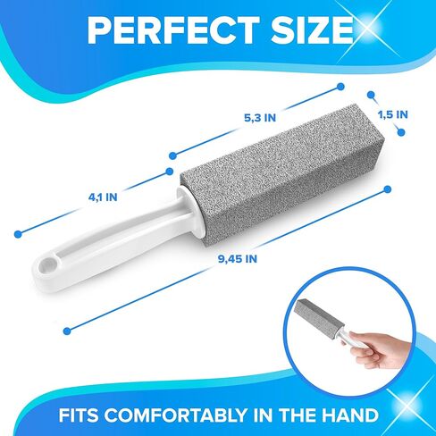 Disiwene Pumice Cleaning Stone مع مقبض مرحاض وعاء منظف مزيل حلقة ماء إلى الحمام/المسبح/المطبخ/تنظيف الأسرة (4 ، 4 عبوات مع المقبض) in Kuwait