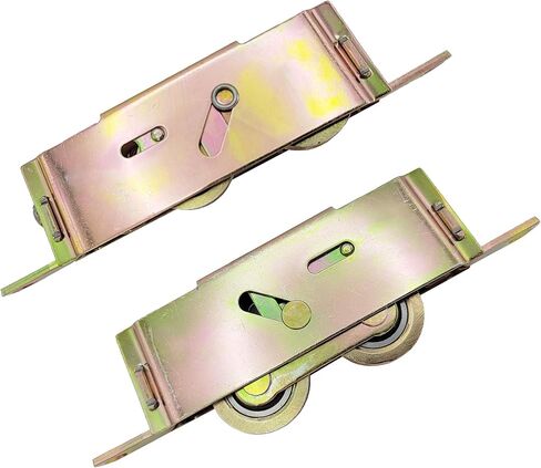 2 Pack Sliding Patio Door Tandem Roller Assembly Fits for Truth P/N #31761A & #30410, Milgard, Marvin, Jeld-Wen, 5-3/4" Screw Hole Centers, 1-1/4" Steel Ball Bearing, Side Adjustment in Kuwait