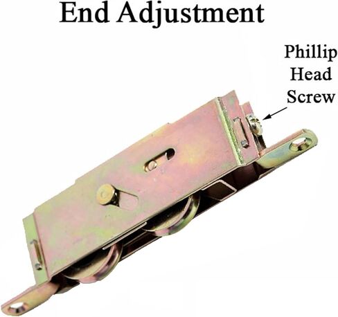 2 Pack Sliding Patio Door Tandem Roller Assembly Fits for Truth P/N #31761A & #30410, Milgard, Marvin, Jeld-Wen, 5-3/4" Screw Hole Centers, 1-1/4" Steel Ball Bearing, Side Adjustment in Kuwait