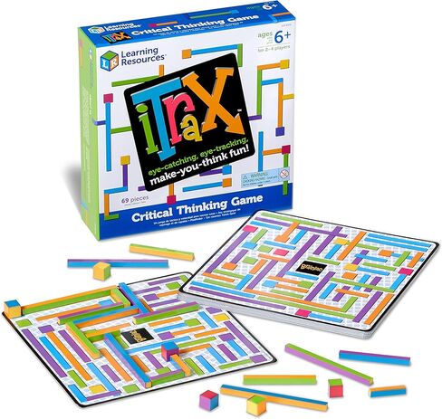 Learning Resources iTrax Critical Thinking Game - 69 Pieces, Ages 6+ Brainteaser Games for Kids, Develops Critical Thinking Skills, Board Games in Saudi Arabia