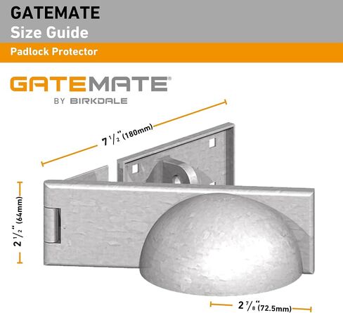 Gatemate® حامي القفل اليمنى | الصلب المجلفن | درع قفل بوابة الأمن عالي الأمن | تصميم دائم مقاوم للصدأ | يحمي القفل من العبث والطقس in Saudi Arabia