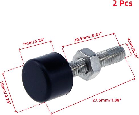 HNGSON M6 × 20 مللي متر غطاء محرك السيارة الضابط الوفير سدادة المطاط امتصاص الصدمات سدادة غطاء محرك السيارة الترباس المكسرات 2 قطعة in Saudi Arabia
