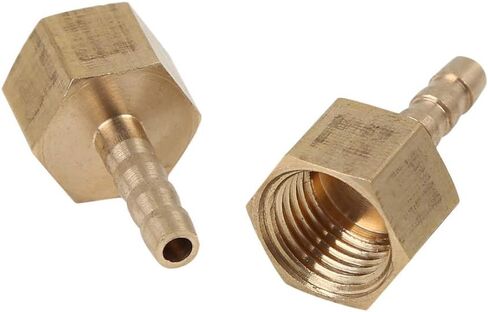 X AUTOHAUX 4mm Hose ID X 1/4'' NPT Female Pipe Car Brass Hose Tail Barb Fitting Connector for Joiner Air Water Fuel Pipe - 5 Pcs in Saudi Arabia