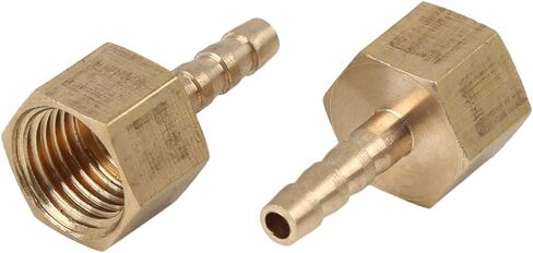 X AUTOHAUX 4mm Hose ID X 1/4'' NPT Female Pipe Car Brass Hose Tail Barb Fitting Connector for Joiner Air Water Fuel Pipe - 5 Pcs in Saudi Arabia