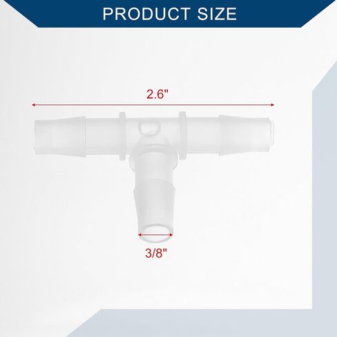Vacuum Tubing Connector T Shaped 3 Way Vacuum Tubing Connector Car Plastic 3/8'' 5pcs Clear in Saudi Arabia