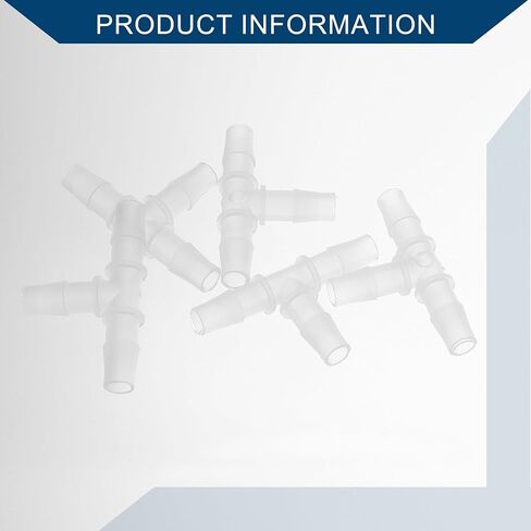 Vacuum Tubing Connector T Shaped 3 Way Vacuum Tubing Connector Car Plastic 3/8'' 5pcs Clear in Saudi Arabia
