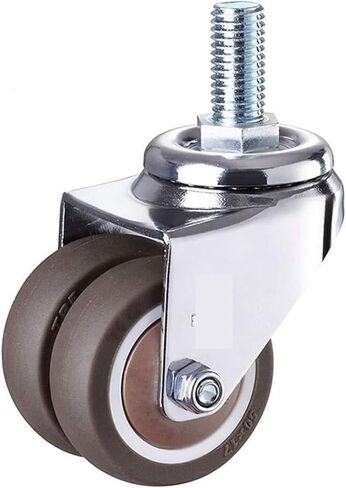 5Pcs/Set Heavy Duty 2inch Swivel Stem Rubber Caster Wheels M12 X 25mm Casters Replacement in Saudi Arabia
