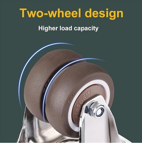 5Pcs/Set Heavy Duty 2inch Swivel Stem Rubber Caster Wheels M12 X 25mm Casters Replacement in Saudi Arabia