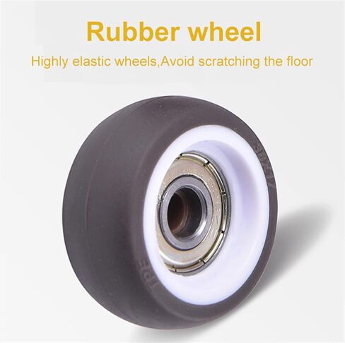 5Pcs/Set Heavy Duty 2inch Swivel Stem Rubber Caster Wheels M12 X 25mm Casters Replacement in Saudi Arabia