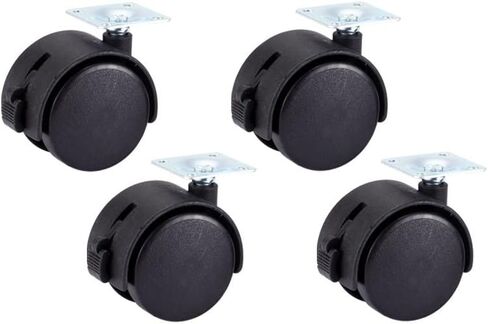 4Pcs Furniture Wheel Furniture Caster 40mm 48mm Plate with Brake Swivel Castor Wheels Replace(30mm) in Saudi Arabia