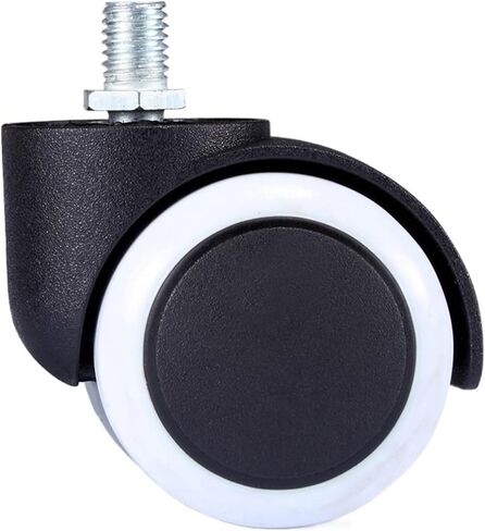 Chair Wheel Caster 2 Inch 50KG Swivel Castor Furniture Feet Replacement Wheels 360 Degree Roller Rubber(Click-in White) in Saudi Arabia