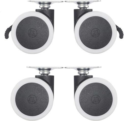 4pcs 40mm 1.5 بوصة كتم الصوت العالمي عجلات أثاث عجلة العجلات Caster Castor استبدال الثقيلة (صفيحة بدون فرامل) in Saudi Arabia