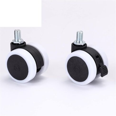 4pcs 40mm 1.5 بوصة كتم الصوت العالمي عجلات أثاث عجلة العجلات Caster Castor استبدال الثقيلة (صفيحة بدون فرامل) in Saudi Arabia