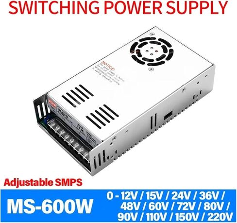 600W Switching Power Supply 0-12V 15V 24V 36V 48V 60V 72V 80V 90V 110V 150V 220V AC/DC Single SMPS MS-600-48 (0-150V 4A) in Kuwait