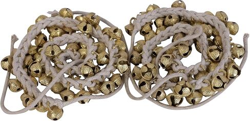 Indian Classical Kathak Ghungroo Pair 16 No. Big Bells Tied with Cotton Cord For Anklet Musical Instrument From India Dance Accessories (50-50) in Kuwait