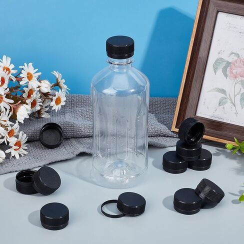 Olycraft 50pcs أغطية زجاجة بلاستيكية أبيض المسمار المسمار 26 ملم قطر داخلي قطرها إشراق أغطية تخزين البلاستي in Kuwait