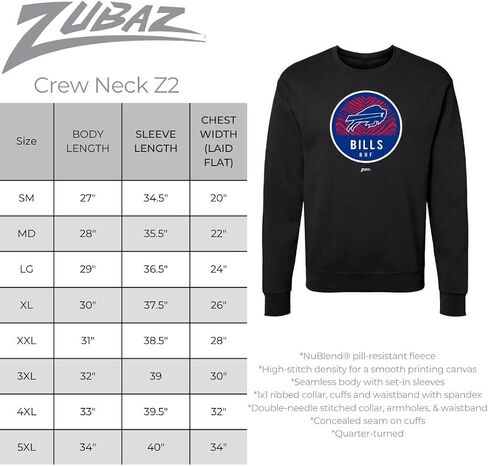 Zubaz NFL Unisex Adult Men's & Women's Pullover Fleece Crew Neck Sweatshirt - Oatmeal Heather, Black in Saudi Arabia