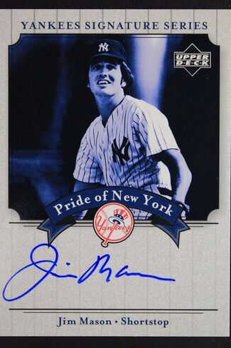 تم توقيع جيم ماسون 2003 UD Pride of New York Yankees Card Card 16M - MLB Motophorged Cardsball Cards in Saudi Arabia