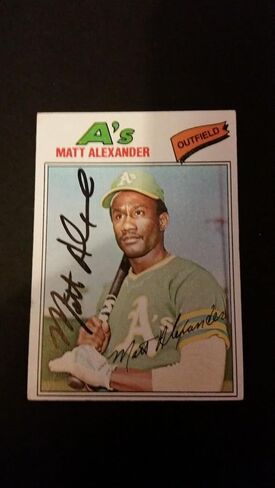 مات ألكساندر لألعاب القوى 1977 Topps #462 Cubs Authentic Motograph FB15 - بطاقات البيسبول الموقعة in Saudi Arabia