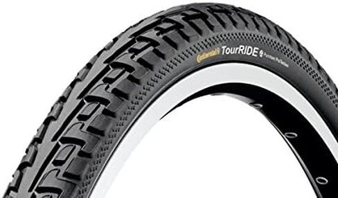Continental Ride Tour Tire - Clincher, Wire, Black, ExtraPuncture Belt, E25 | 12", 16", 20", 24" 26", 27", 700 or 700b Sizes in Saudi Arabia