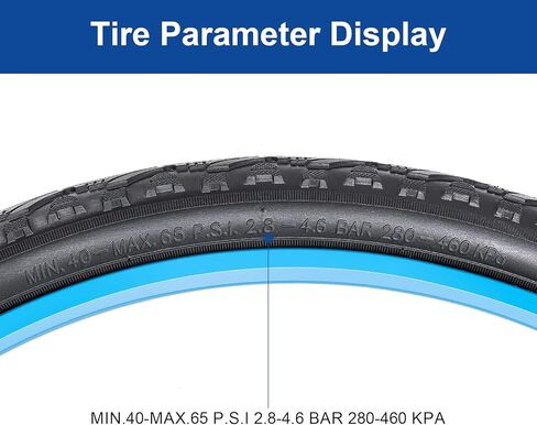 24x1.75 (47-507) إطارات الدراجة على مدار 24 بوصة مناسبة لـ 24 × 1.75 24 × 1.75 إطار بديل للطي في المدينة/الطريق (واحد) in Kuwait