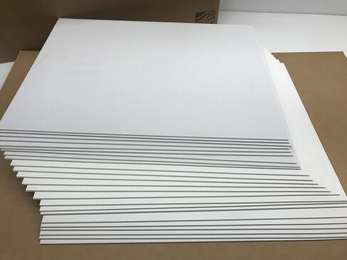 علامات الفناء 50 حزمة ، علامات فارغة بيضاء 18 × 24 بوصة 4 ملم لوحة العلامات البلاستيكية المموجة ، حزم من 50 قطعة ، كبيرة للإعلان عن أي أحداث ، سفينة في نفس اليوم (50Signs18x24) in Kuwait