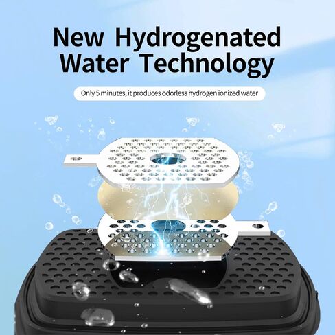 Hydrogen Enriched Water Bottle 2000+PPB Easy-to-Use Hydrogenated Water Generator with SPE/PEM Technology USB Rechargeable, Hydrogen Water Pitcher Replacement for Office Sport Gift Women Men in Saudi Arabia
