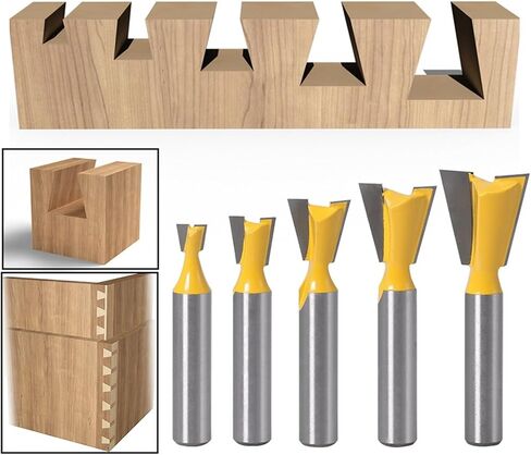 8mm Shank Dovetail Joint Router Bits Set 14 Degree Engraving Bit Milling Cutter for Wood 1pcs(8X12.7) in Saudi Arabia