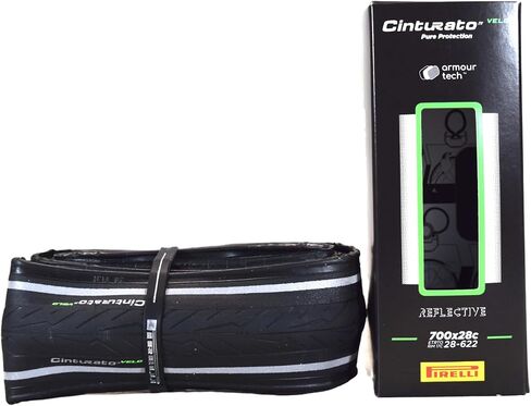 Pirelli Cinturato Velo TLR Reflective 28-622 700 × 28C Road Bike Tyre Protimate Ultimate Protection للثقة في الظروف القاسية متعددة الاستخدامات للمغامرات الطويلة (إطار واحد) in Saudi Arabia