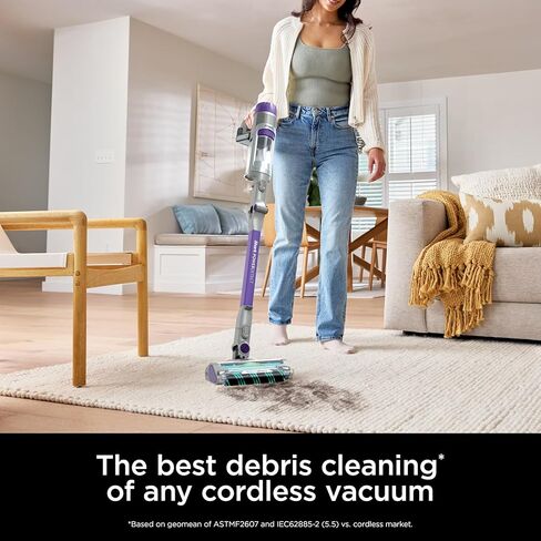 Shark IP1251 PowerDetect Cordless Stick Vacuum ، ترشيح HEPA ، وقت تشغيل 70 دقيقة ، السجاد والأرضية الصلبة ، كوب الغبار المحمول ، XL ، مثالي لشعر الحيوانات الأليفة ، البحرية (متجددة) in Kuwait