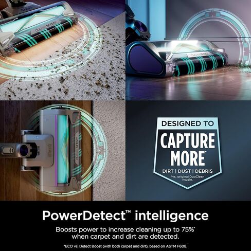 Shark IP1251 PowerDetect Cordless Stick Vacuum ، ترشيح HEPA ، وقت تشغيل 70 دقيقة ، السجاد والأرضية الصلبة ، كوب الغبار المحمول ، XL ، مثالي لشعر الحيوانات الأليفة ، البحرية (متجددة) in Kuwait