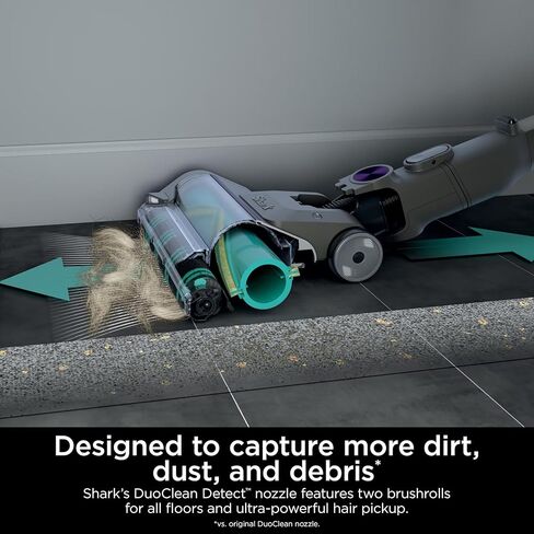 Shark IP1251 PowerDetect Cordless Stick Vacuum ، ترشيح HEPA ، وقت تشغيل 70 دقيقة ، السجاد والأرضية الصلبة ، كوب الغبار المحمول ، XL ، مثالي لشعر الحيوانات الأليفة ، البحرية (متجددة) in Kuwait