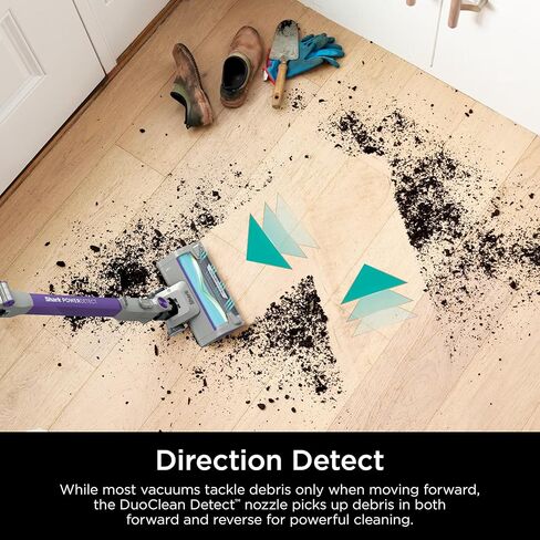 Shark IP1251 PowerDetect Cordless Stick Vacuum ، ترشيح HEPA ، وقت تشغيل 70 دقيقة ، السجاد والأرضية الصلبة ، كوب الغبار المحمول ، XL ، مثالي لشعر الحيوانات الأليفة ، البحرية (متجددة) in Kuwait