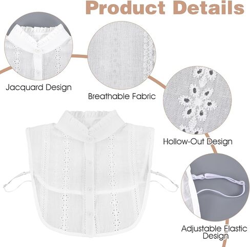 Jacquard Pure Cotton Fake Collar ، طوق مزيف قابل للفصل in Kuwait