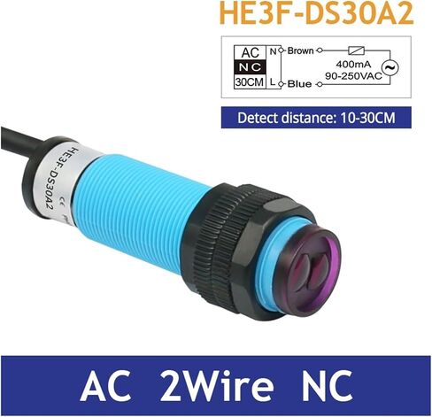 Waterproof Diffuse Switch photoelectric Sensor AE3F-DS30 Series with Short Circuit Protection NPN NO Detection Range 30 Cm in Saudi Arabia
