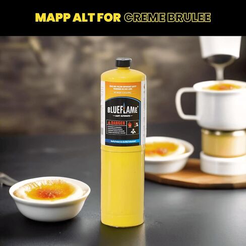 حزمة أسطوانة غاز بديلة من Blueflame MAPP من 49.9 ٪ بروبيلين عالي النقاء يساوي خريطة برو ، أكثر سخونة من البروبان ، مثالية للحام البلاغ لحام السباكة HVAC واستخدام الطهي 14.1 أوقية in Saudi Arabia