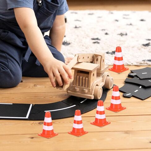 30 Pcs Mini Traffic Cones, 1" Plastic Small Cones,Small Orange Cone Mini Construction Cone Traffic Caution Signs for Micro Landscape Sand Table, Street Signs, Engineering Road ConeSS Model(Orange) in Saudi Arabia