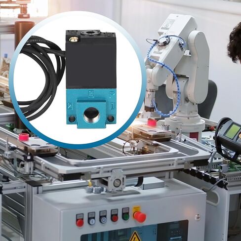 صمام الملف اللولبي 3 -port Mac ، DC 12V للتحكم الإلكتروني في الملف اللولبي مع التركيبات النحاسية - 5.4W ، 35A in Kuwait