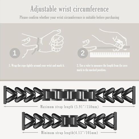 Metal Watch Bands Compatible with Garmin Forerunner 570 42mm/Vivoactive 6/5/3/Venu Sq 2/Forerunner 165, 20mm Elegant Slim Metal Chain Bracelet Replacement Strap for Women in Kuwait