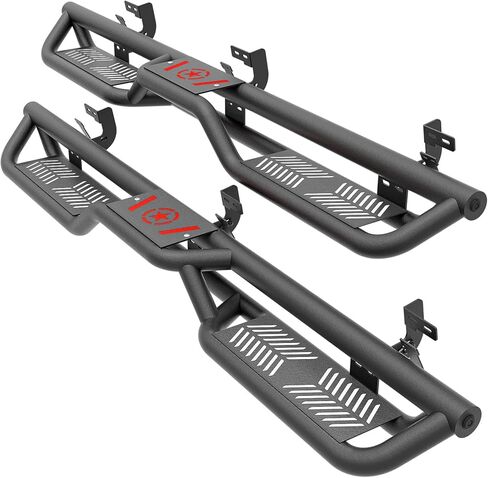 Quad Cab two Design Design Running لوحات متوافقة مع 2009-2018 Dodge RAM 1500 (تضمنت 2019-2024 1500 Classic) ، 2010-2024 RAM 2500 3500/Extended Bab Side Steps Rails Nerf Bar in Kuwait