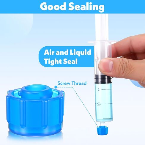 100 Pcs Syringe Caps, Easy Grip Syringe Tip Caps for Lock & Slip Syringes, No Needle luer Lock Cap for Feeding Tubes Lab Supplies in Saudi Arabia