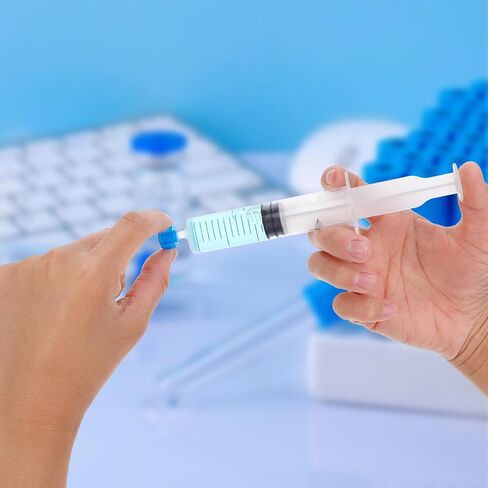 100 Pcs Syringe Caps, Easy Grip Syringe Tip Caps for Lock & Slip Syringes, No Needle luer Lock Cap for Feeding Tubes Lab Supplies in Saudi Arabia