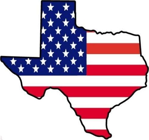 Texas Decal - ملصق فينيل العلم الأمريكي - Texas المصد in Saudi Arabia