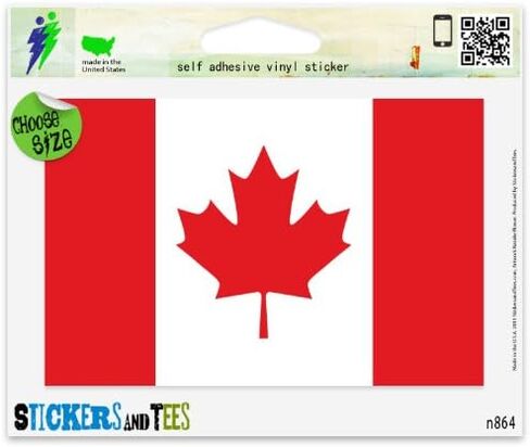 Canada Canadian Flag Vinyl Car Bumper Window Sticker 3" x 2" in Saudi Arabia